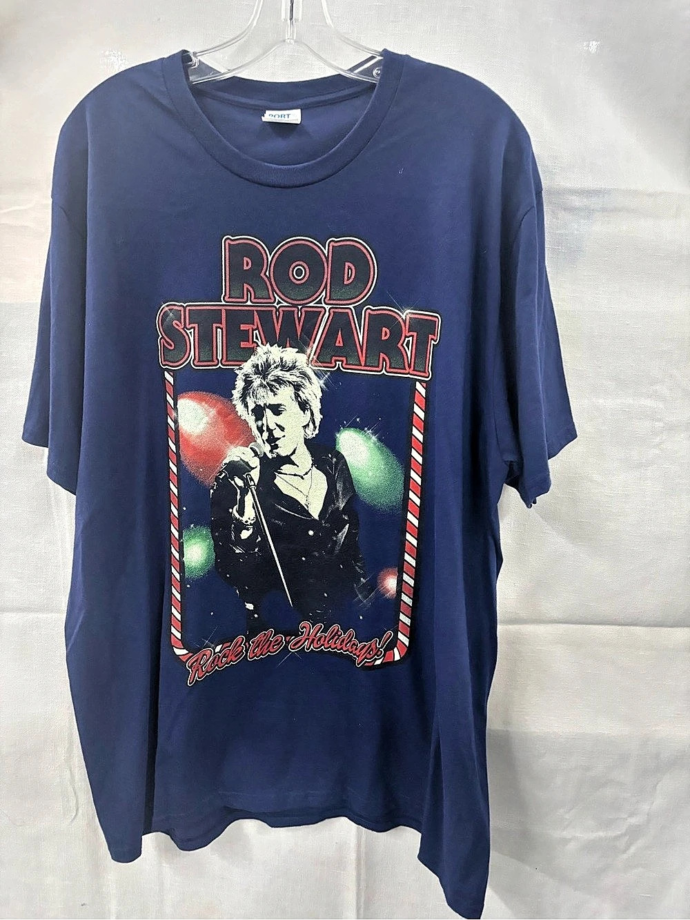 Port & Company Rod Stewart Graphic Tee XL Blue